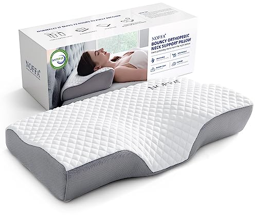 NOFFA Memory Foam Kissen, Kissen Bett Kühlendes Kopfkissen, Siebenschläfer Kissen kopfkissen, Kühlkissen zum Schlafen für Rücken und Bauchschläfer