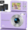 Digitalkamera Fotokamera mit 32GB Karte, 1080P FHD 44MP Kinder Kamera 2,4 '' LCD 16X Digital Zoom Kompaktkamera, Tragbare Fotoapparat mit 2 Akku, Kamera für Kinder, Teenager, Anfänger(Lila)