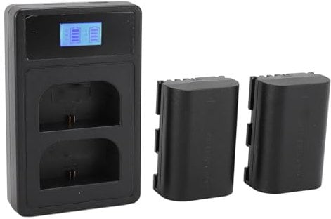 LP-E6 LP E6N Replacement Camera Batteries, Rapid Dual Charger Set for 5D Mark II, III, IV, 5DS, 5DS R, 6D, 60D,6D Mark II, 7D, 7D Mark II,70D, 80D Batteries Grip