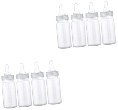 Abaodam Mama Baby Flasche 8 Stk Nuckelflasche Babyflasche Plastikflasche Milchwärmer Milchflasche Muttermilch Säuglingsnahrungsflasche Babyfläschchen Kunststoff Gerader Körper Pp Flasche Neugeboren