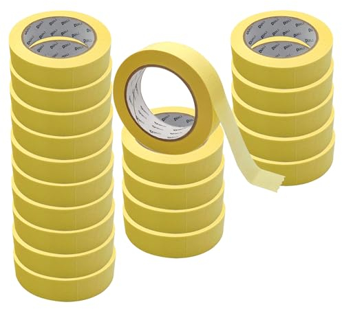 ARLI Malerkrepp 20x Abdeckklebeband 30 mm x 50m Kreppband Maler Krepp Malerband Kreppklebeband Abdeckband Profi Reispapier (20 Stück Rollen)