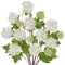 Oairse 5er-Set Hortensien Kunstblumen Die Sich Echt Anfühlen, 63 cm Hoch, Künstliche Hortensien, Kunsthortensien, Frühling Dekoblume Kunstblumen Zweige für Heimdekoration, Hochzeitsarrangements, Weiß