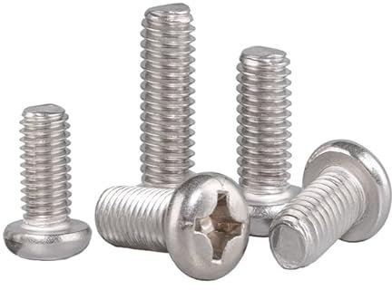 YGTGZ Tornillos de cabeza plana M3-0,5 x 12 mm, tornillo de acero inoxidable 304 18-8, destornillador Phillips, totalmente roscado, acabado brillante, paquete de 50