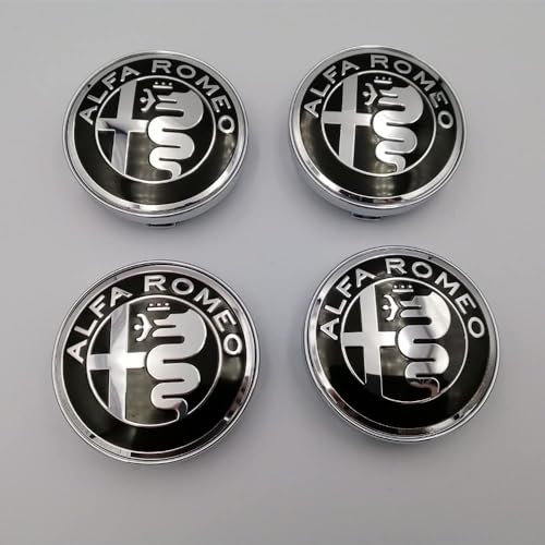ZVUOPLGV 4 Nabenabdeckung, Für Alfa Romeo 56.5mm Radkappen Emblem Auto Radnabenkappen Felgen Aufkleber Dekoration Radkappen
