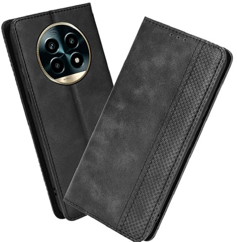 XINNI Housse pour Telephone Realme 13 Pro 5G/Realme 13 Pro Plus Etui, PU/TPU Retourner Cuir Coque Magnétique Portefeuille, Noir