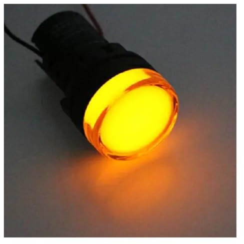 5PCS Indicator AD16-22DS 12V 24V 110V 220V Red/Green/Huang/Blue/White Indicator Lights(Yellow,24V)