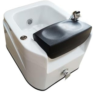 Acrylic Massage Footbath Deep Foot Bath Spa with Massage Acrylic Pedicure Sink Used in Beauty Salons and Nail Salons Salon Acrylic Pedicure Bowl (Color : White, Size : with Water Pump)
