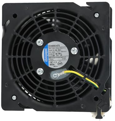 Ventilador ebmpapst DV4650-470 12038 120 x 120 x 38 mm, 12 cm, 230 V CA, 50 Hz, 17,7 W, rodamiento de bolas, ventilador de refrigeración de flujo axial