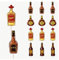 AK Giftshop Drink Alcohol Bottles Party Food & Cupcakes Picks Decorations Toppers (pack of 14)