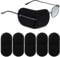 JJUNW Lot de 12 cache-yeux noirs réutilisables en tissu non tissé doux pour correction de lunettes, amblyopie strabisme pour yeux gauche ou droit (noir)