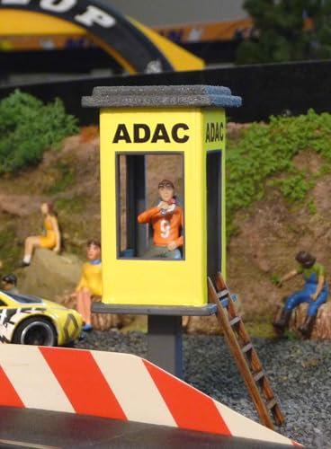 Slotcar Dekoration ADAC KONTROLL-Turm STRECKENPOSTEN-Stand für Carrera DIGITAL