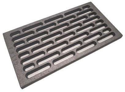 Fonderia Bongiovanni Parrilla de hierro fundido, rejilla para chimenea, estufa de pellets, fondo para cenizas, 30 x 16 cm, cód. M