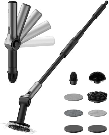 HOTO Brosse Nettoyage Électrique sans Fil IPX7, 8 têtes interchangeables