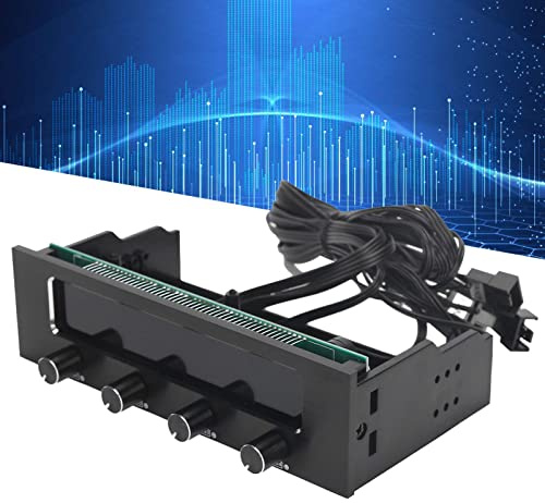 SUSTVITA Multifunktionaler Computer -Lüfter -Controller mit 4 Kanälen, LCD -Anzeige und Temperatursensor für eine verbesserte CPU -Kühlleistung