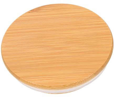 DOITOOL Wear-resistant Glass Pitcher Lid Replacement Transparent Bamboo Cover for Kitchen Jug Water Pitcher Lid for Home and Fridge Use and Clean