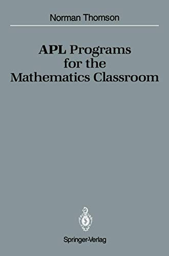 APL Programs for the Mathematics Classroom (Medicine)