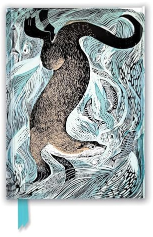 Angela Harding. Fishing Otter (Foiled Journal) (Flame Tree Notebooks): Unser hochwertiges, liniertes Blankbook mit festem, künstlerisch geprägtem ... Notizbuch DIN A 5 mit Magnetverschluss)