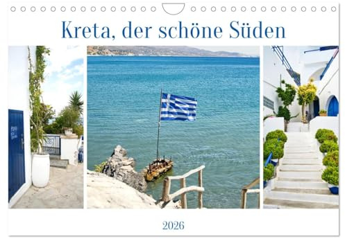 Kreta, der schöne Süden (Wandkalender 2026 DIN A4 quer), CALVENDO Monatskalender: Kreta ist nicht nur was Strandurlaub angeht eine Reise wert, es gibt viel zu sehen! (CALVENDO Orte)