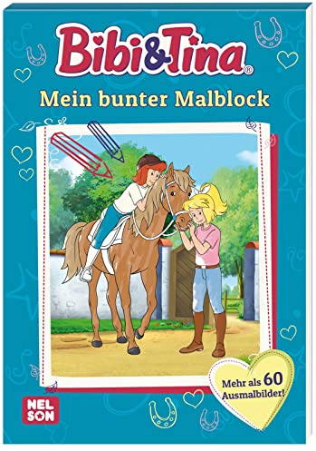 Bibi & Tina: Mein bunter Malblock: Malvorlagen für Jungen und Mädchen ab 4 Jahren