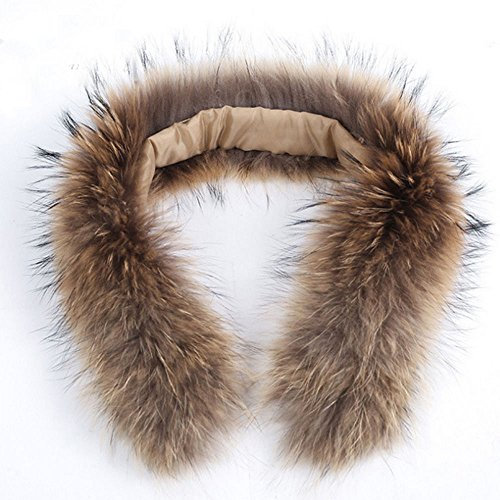 ELEAR® Mode Waschbär Kragen Pelzkragen Pelz Fell Echtpelz Pelzkragen Parka Fellkragen