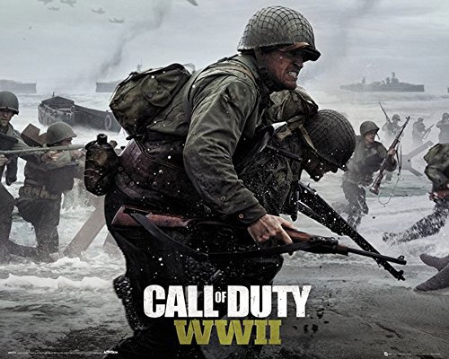 empireposter Call of Duty - Beach - Games Shooter Mini Poster - Größe 50x40 cm + 1 Packung tesa Powerstrips® - Inhalt 20 Stück