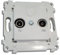 Schneider Electric - Prise TV - FM blanche 1 entrée 2 sorties sans plaque fixation vis/griffes ALVAIS SCHNEIDER ALB82325