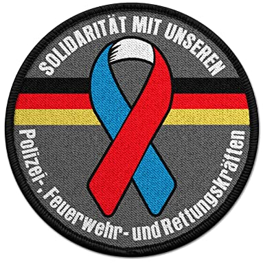 Copytec Patch Schutzschleife Solidarität mit unseren Polizei- Feuerwehr #24613
