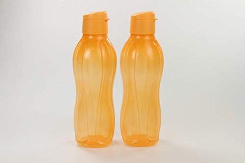 TUPPERWARE To Go Eco 750 ml orange (2) Trinkflasche Klipverschluss Eco
