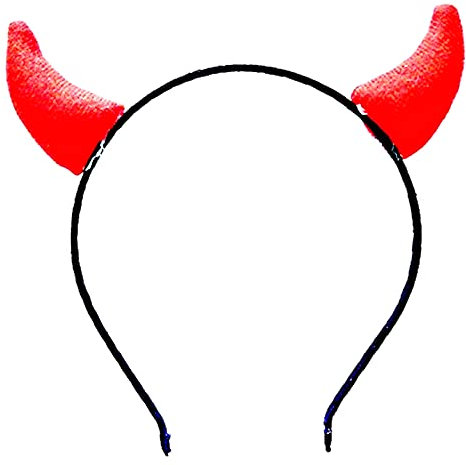 Inception Pro Infinite - Schwarzes Stirnband - rote Hörner - weicher Stoff - Dämon - Verkleidungen - Teufel - Halloween - Karneval - Cospaly - Geschenkidee für Weihnachten und Geburtstag