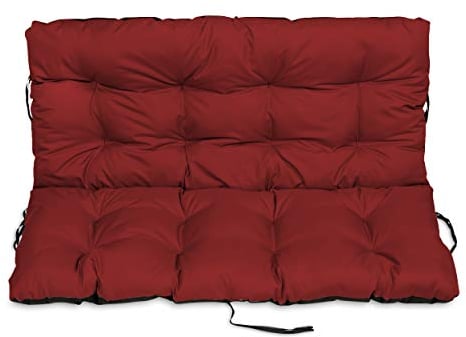 SuperKissen24. Sitzkissen Bankkissen Bankauflage für Gartenbank - 140x50 cm und Rückenlehne 140x60 cm - Outdoor und Indoor - Bordeaux