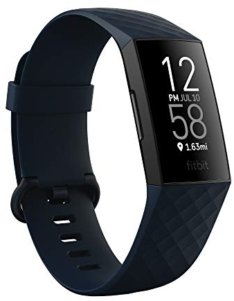 Fitbit Charge 4 Advanced Fitness Tracker with GPS, Swim Tracking & Up To 7 Day Battery, ‎Storm Blue