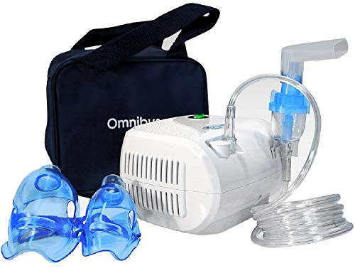 Omnibus Elektrischer Inhalator Aerosol Therapie Vernebler Inhalation Maske für Kinder und Erwachsene (Inhaliergerät)