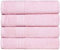 Brielle Handtuch-Set aus 100% Baumwolle - 4 Handtücher 50x100 cm, Baumwolle Sehr saugfähige Handtücher für das Badezimmer, Duschtuch in Hotel- & Spa-Qualität, Packung mit 4, Rosa Farbe
