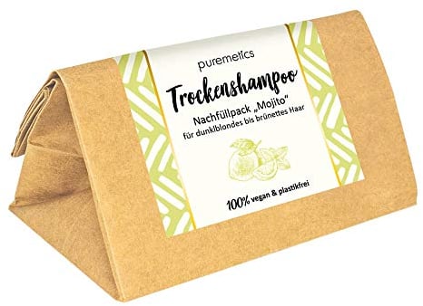 puremetics NACHFÜLLPACK: Trockenshampoo 'Mojito' für brünettes Haar | Dryshampoo zum Streuen | Trocken Shampoo ohne Plastik und Aerosole…