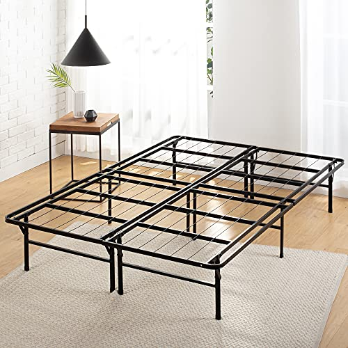 ZINUS SmartBase Kingsize-Bettgestell – Bett 150 x 200 cm – 35 cm Höhe mit Stauraum unter dem Bett – Metall-Plattform-Bettrahmen ideal für EIN Gästebett – Schwarz