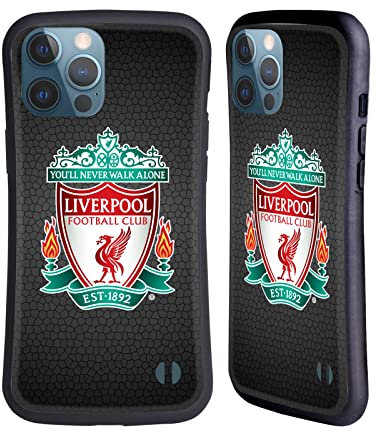 Head Case Designs Officially Licensed Liverpool Football Club Black Pixel 1 Crest 2 Hybrid Case Compatible With Apple iPhone 13 Pro Max