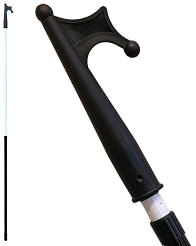 Telescopic Boat Hook, 126cm - 220cm Extendable Pole Hook Made from Heavy-Duty Metal Rod with Screw Thread Mooring Hook, Push Pole for Docking Boats, Rafts, and Kayaks