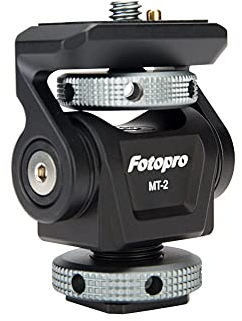 Fotopro Field Monitor Holder Mount Cold Shoe Tilt 180 Degree and Swivel 360 Degree Camera Monitor Holder for 5 inch and 7 inch Monitor Grey