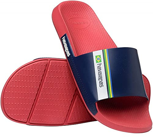 Havaianas Mens Brasil Slides Pool Shoes, rot, 4.5/5 UK