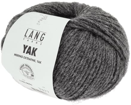 Lang Yarns Yak Merino Extrafine 05 - dunkelgrau meliert