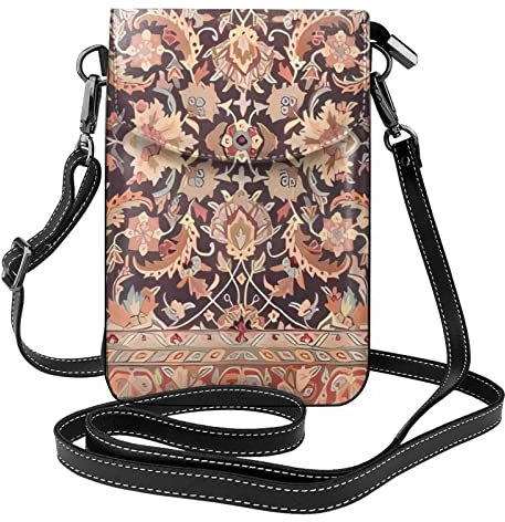 DTGPRO Antike orientalische Kunst & kleine Crossbody-Handytasche für Frauen Eine stilvolle Quasten-Geldbörse, die speziell für Frauen entworfen wurde., Schwarz , Einheitsgröße