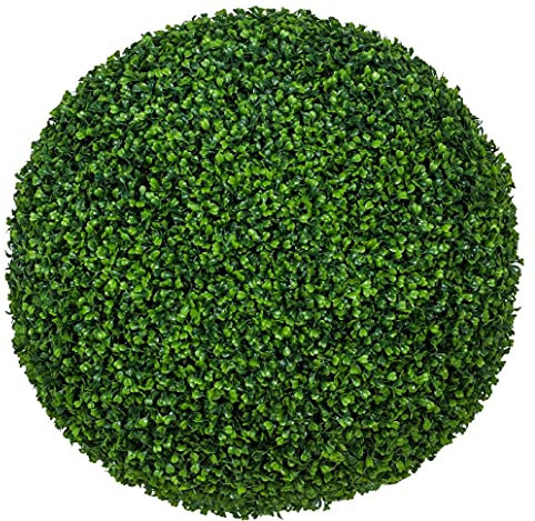 Pottery Pots AMZ-F1003-52-91 Buchsbaum, klein, Kunststoff, für drinnen und draußen, rund, 50 cm Durchmesser, grüne Kunstpflanze
