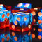 SIQUK 6 Stück Würfel Set Würfel 6 Seitig Würfel 16mm Spiel Würfel DND für Dungeons and Dragons RPG MTG Tischspiele, Flammenrot & Eisblau