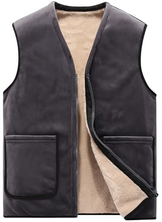 Btmpmcs Gilet in Pile da Uomo Senza Maniche Giacca in Pile Polare Invernale Caldo Giacche Leggero Smanicato Bodywarmers Cappotto Felpa da Lavoro per la Fotografia All'aperto