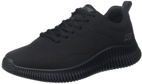 Skechers Bobs Geo How Debonair Herren-Sneaker, Schwarz (Black Pu), 47.5 EU