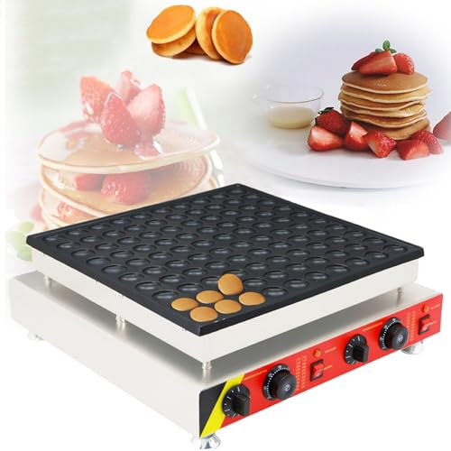 ANXYYDS Mini máquina para Hacer panqueques – 9-100 Piezas Comercial eléctrica Antiadherente, máquina para Hacer panqueques con termostatos y temporizadores Ajustables,100hole