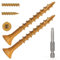 Bobibbi Tornillos para madera #8 x 2 pulgadas, T25 Star Torx Drive Tornillos de cabeza plana, bronceado, 127 piezas (1 libra)