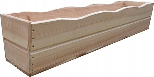 YOURSGARTEN® Jardinière en Bois de pin - Idéal pour Le Jardin et la terrasse - Prêt à l'emploi (Naturel, 84cm)