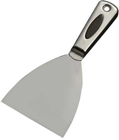 Putty Knife Stainless Steel Made Ergonomic Comfort Handle - Perfect for Drywall Spackle, Taping, Scraping Paint,2 inch (Size : 4 inch)