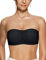 Vertvie Reggiseno senza spalline senza spalline senza cuciture imbottito reggiseno a fascia antiscivolo in silicone top push up convertibile bralette, nero, S